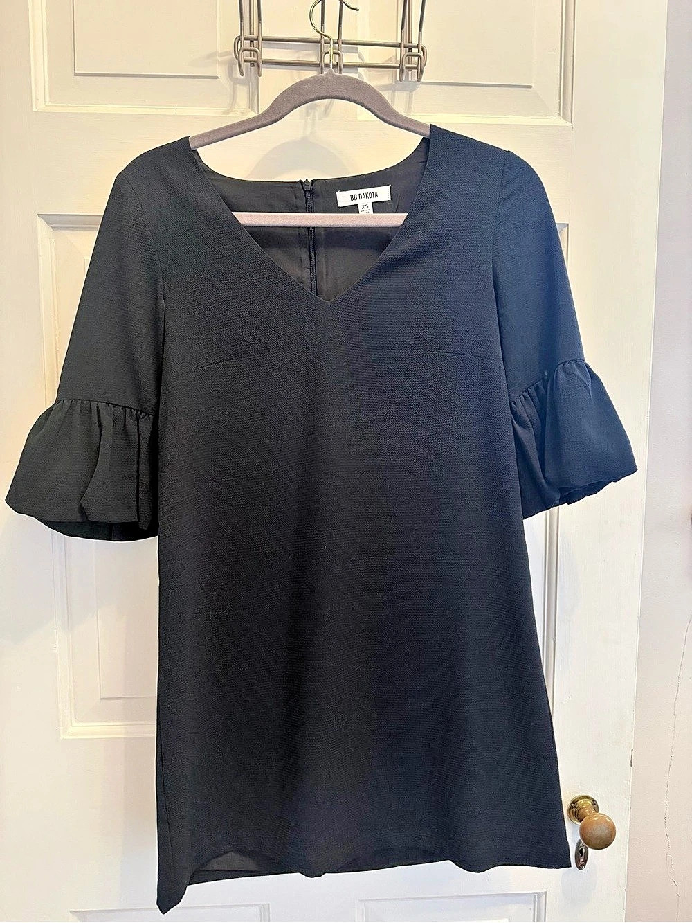 BB Dakota Ruston Textured Shift Minidress Black XS